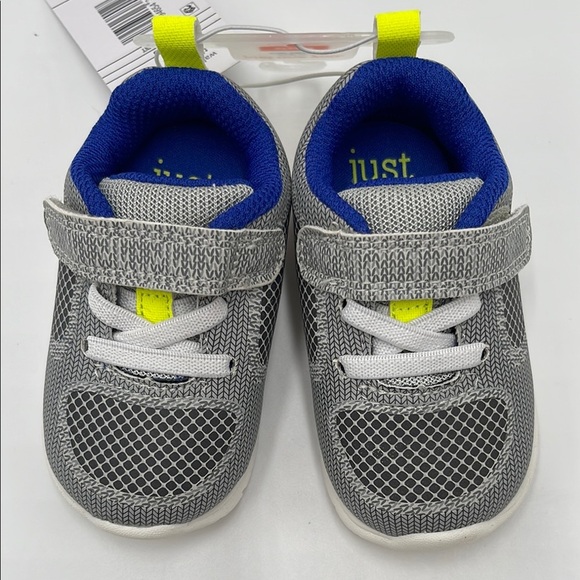 NWT Carter's Just One You Baby Boys' Trainee Gray & Blue Sneakers Size 3 - Picture 1 of 11